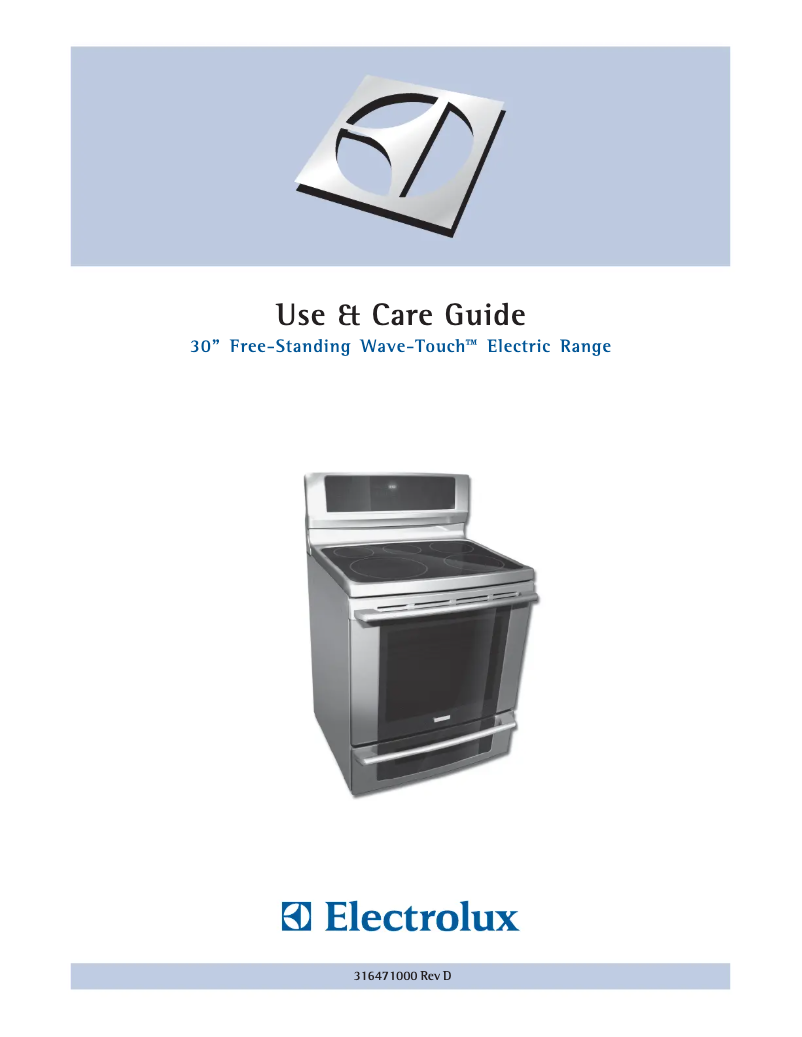 Page 1 of the manual User Manual Electrolux EW30EF65GS