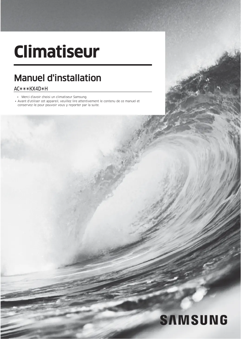 First page image of the manual for AC090KX4DKH/EU