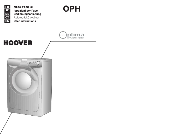 First page image of the manual for OPH 616/1-80