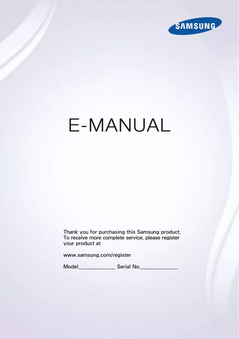 First page image of the manual for UN55J6400AF
