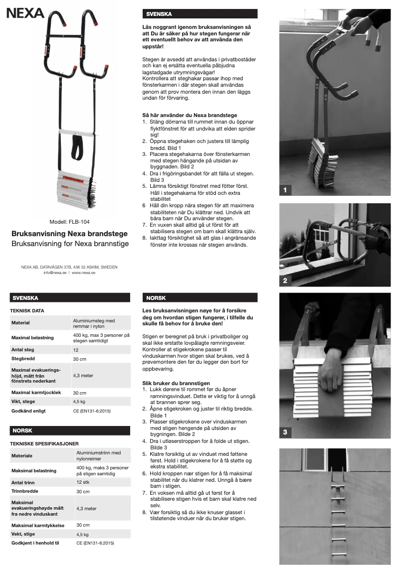 First page image of the manual for FLB-104