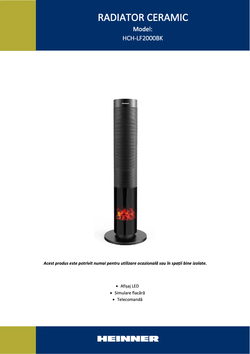 First page image of the manual for HCH-LF2000BK