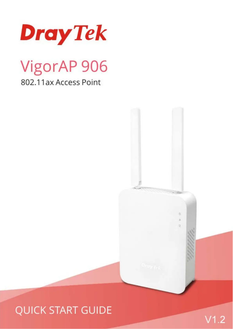 Page 1 of the manual Quick Start Guide Draytek VigorAP 906