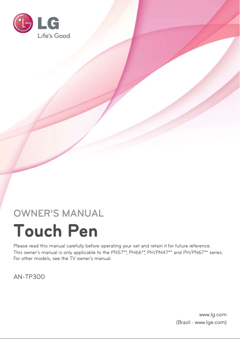 First page image of the manual for AN-TP300