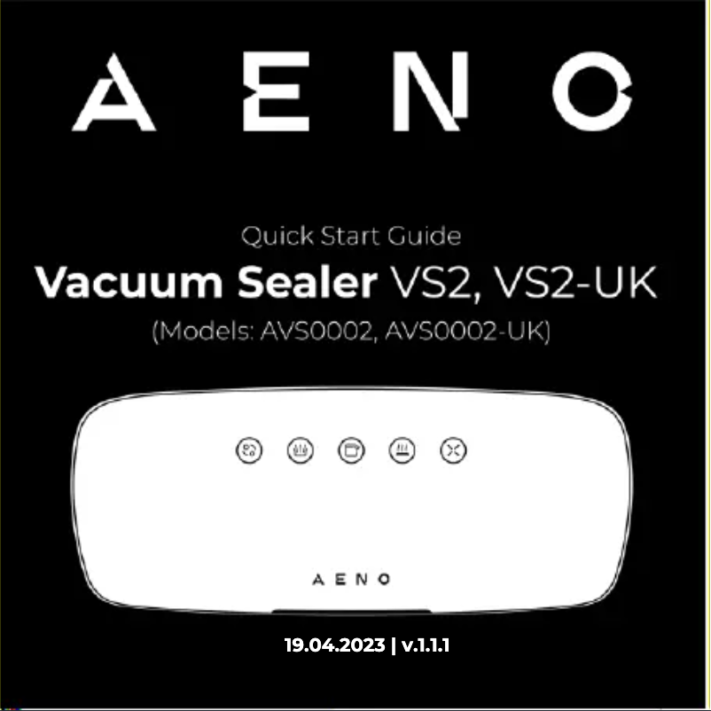 First page image of the manual for VS2