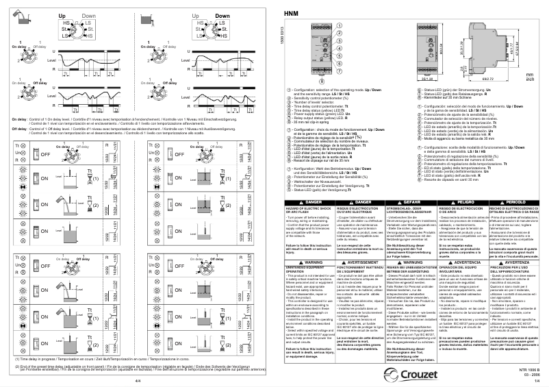 Page 1 of the manual User Manual Crouzet HNM