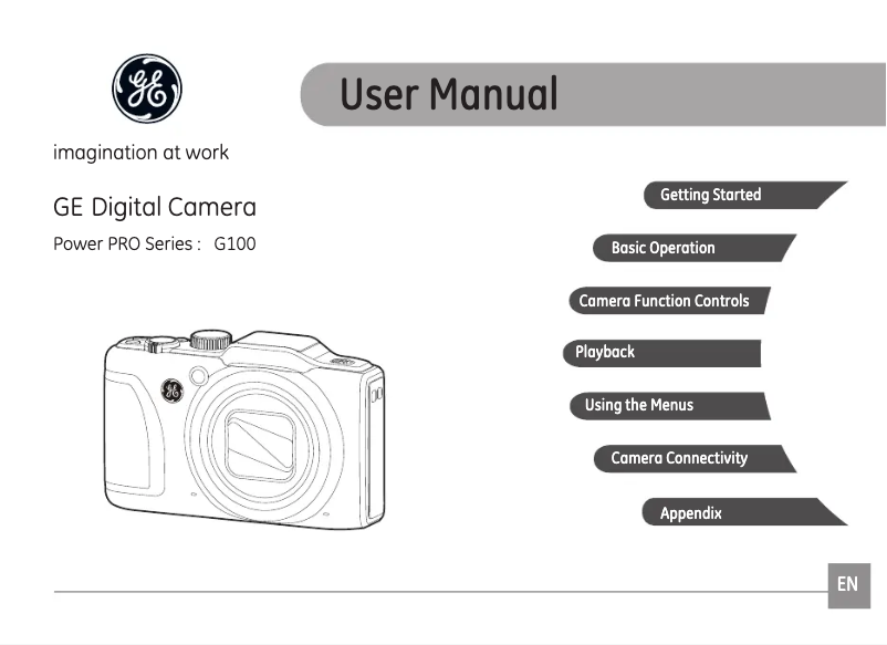 Page 1 of the manual User Manual GE G100