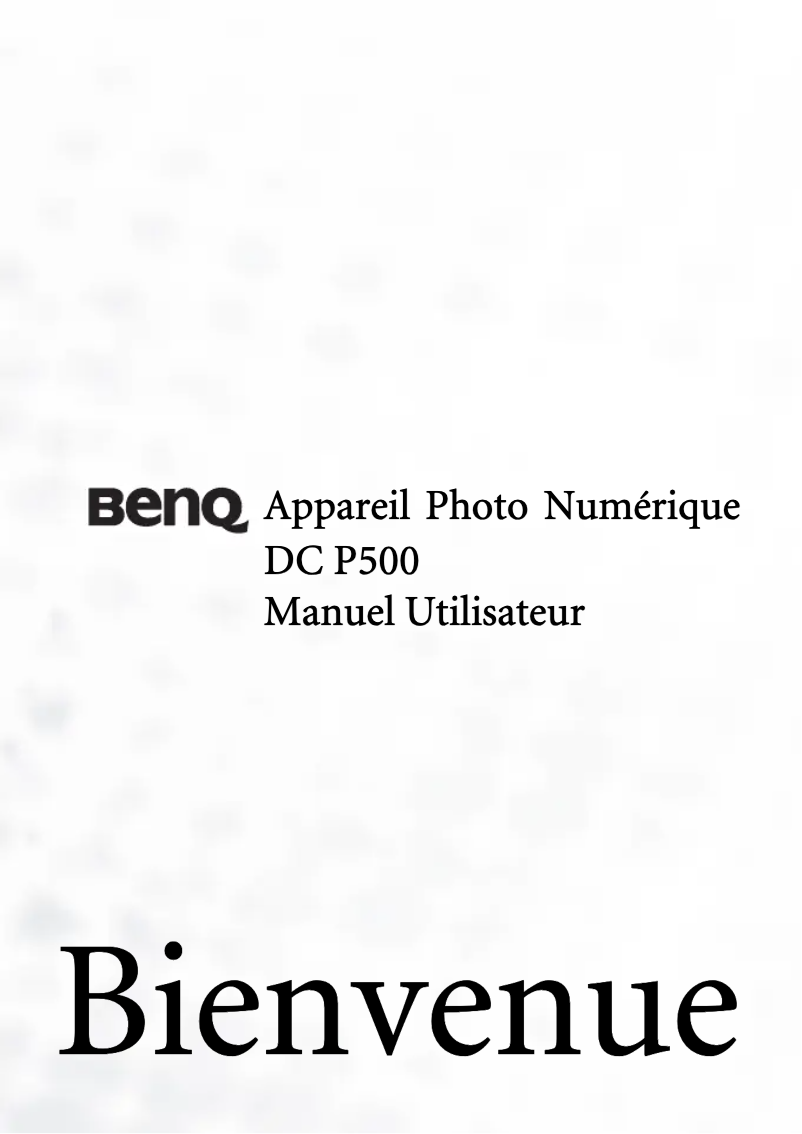 Image de la première page du manuel de l'appareil DC P500