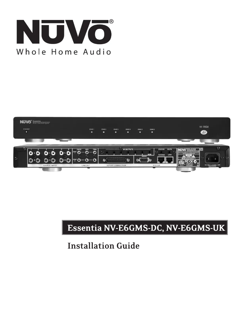 Page 1 of the manual User Manual NUVO Essentia NV-E6GM-DC