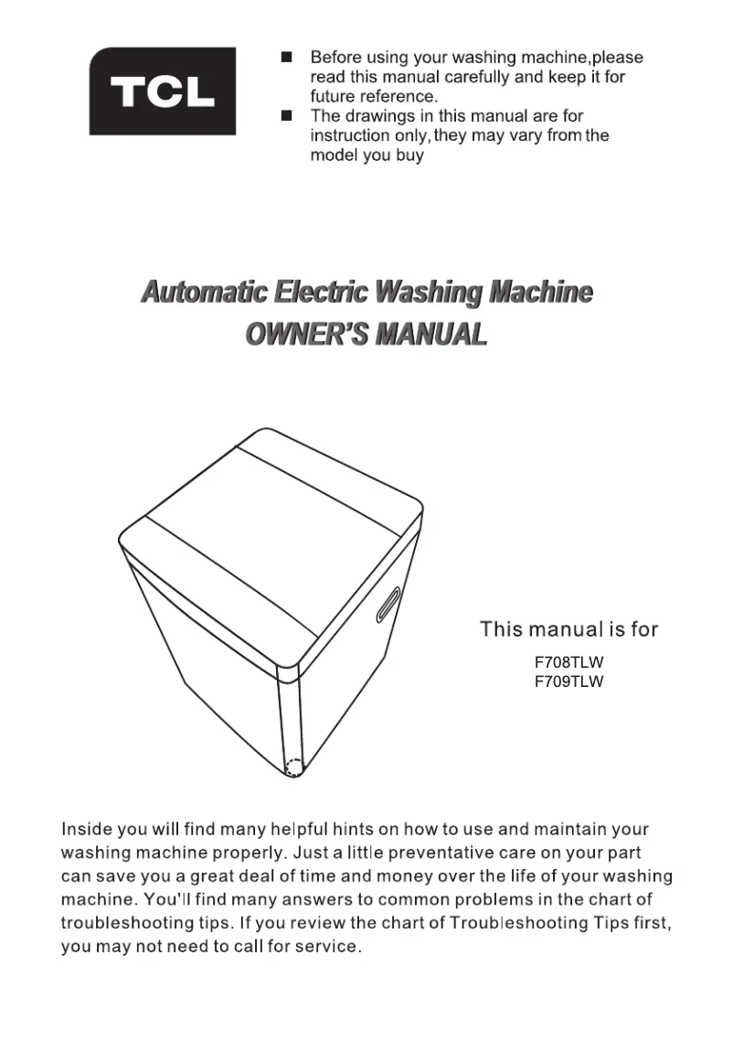 First page image of the manual for F709TLW