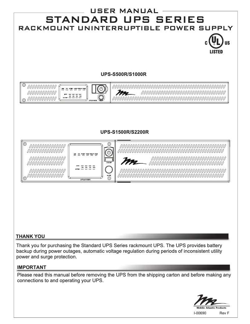 First page image of the manual for S1000R