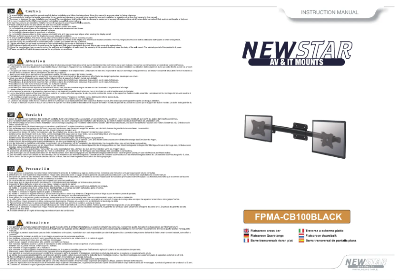 First page image of the manual for FPMA-CB100