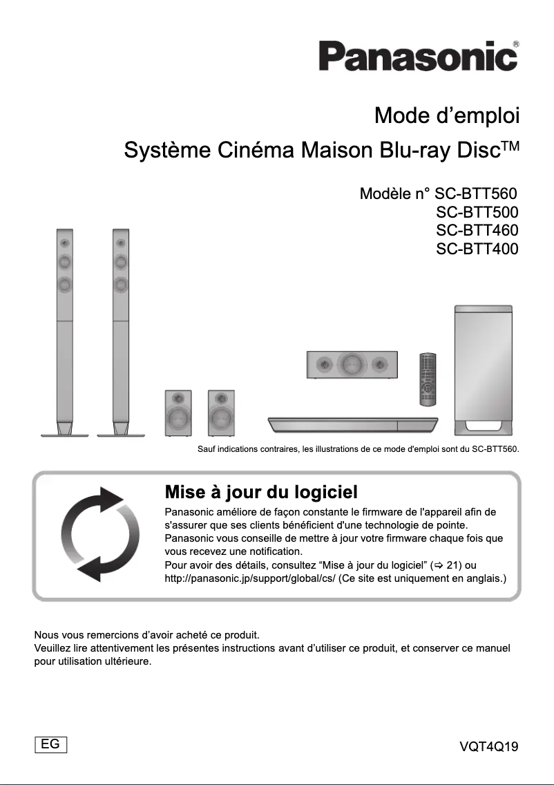 Page 1 of the manual User Manual Panasonic SC-BTT400