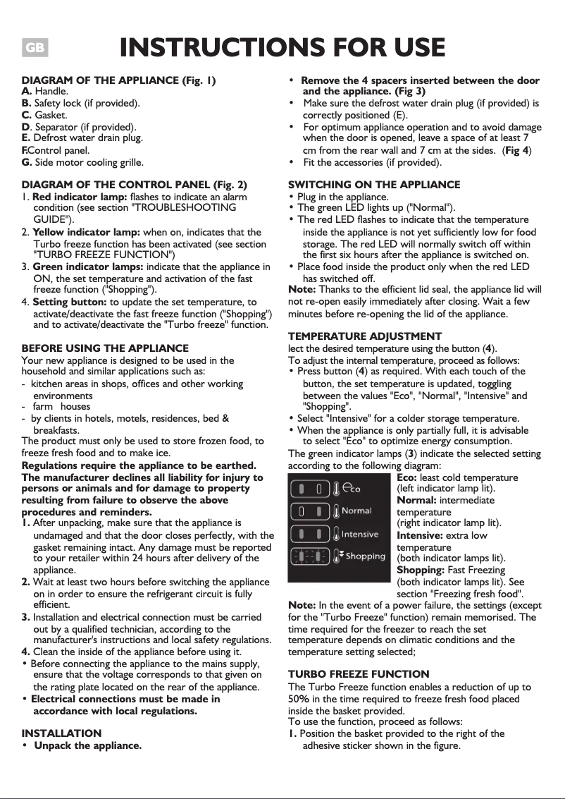 First page image of the manual for WHE2539 T