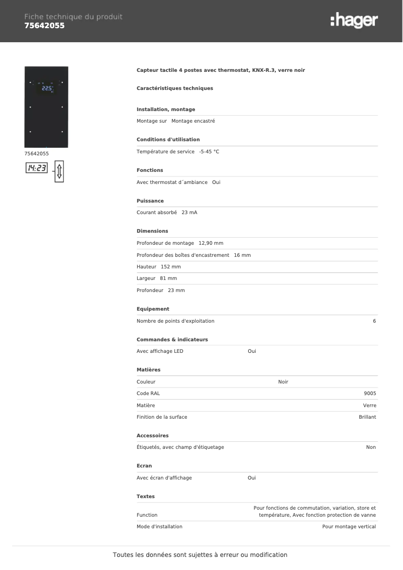 First page image of the manual for 75642055