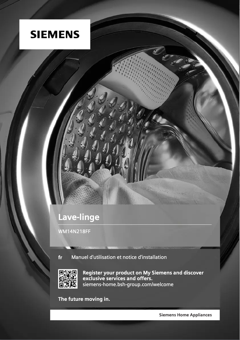 Page 1 of the manual User Manual Siemens WM14N218FF