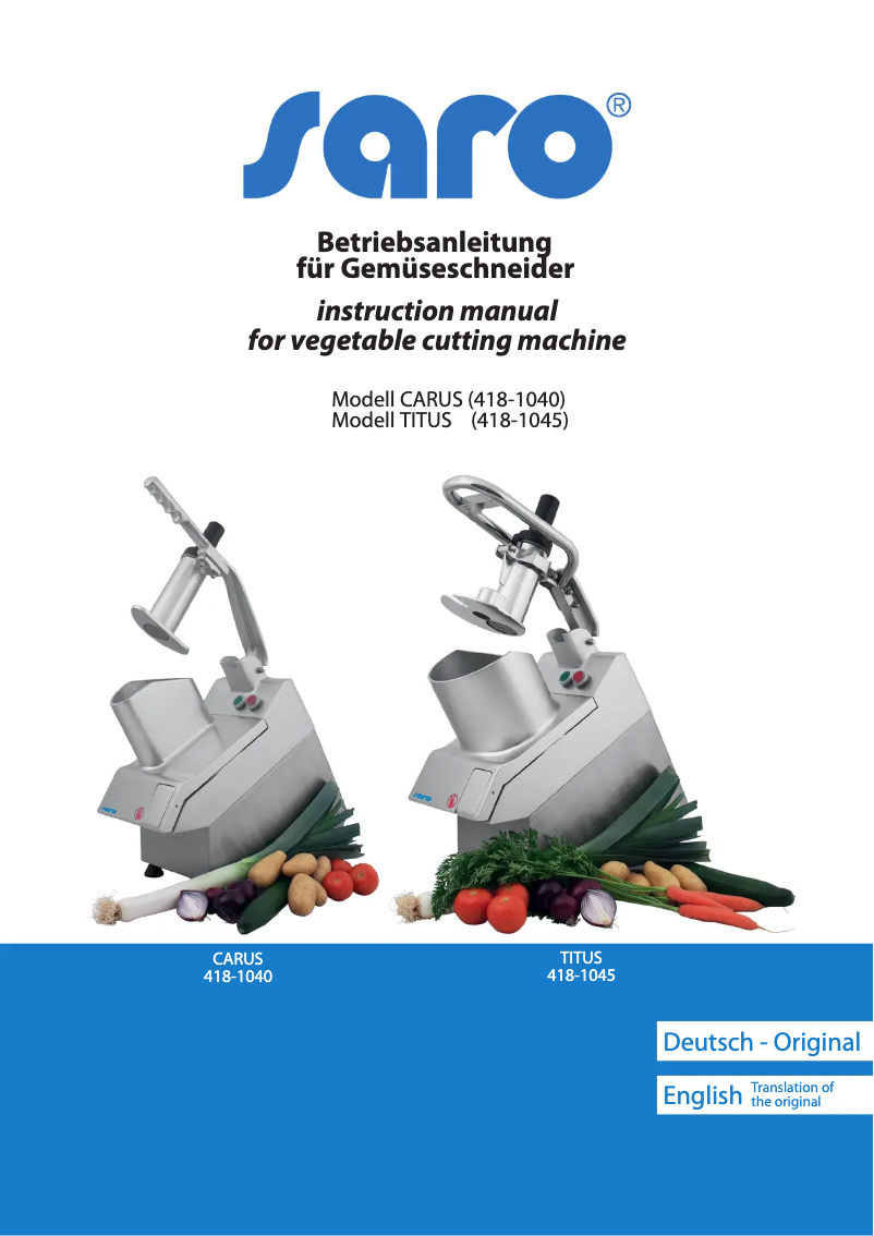 Page 1 de la notice Manuel utilisateur Saro TITUS