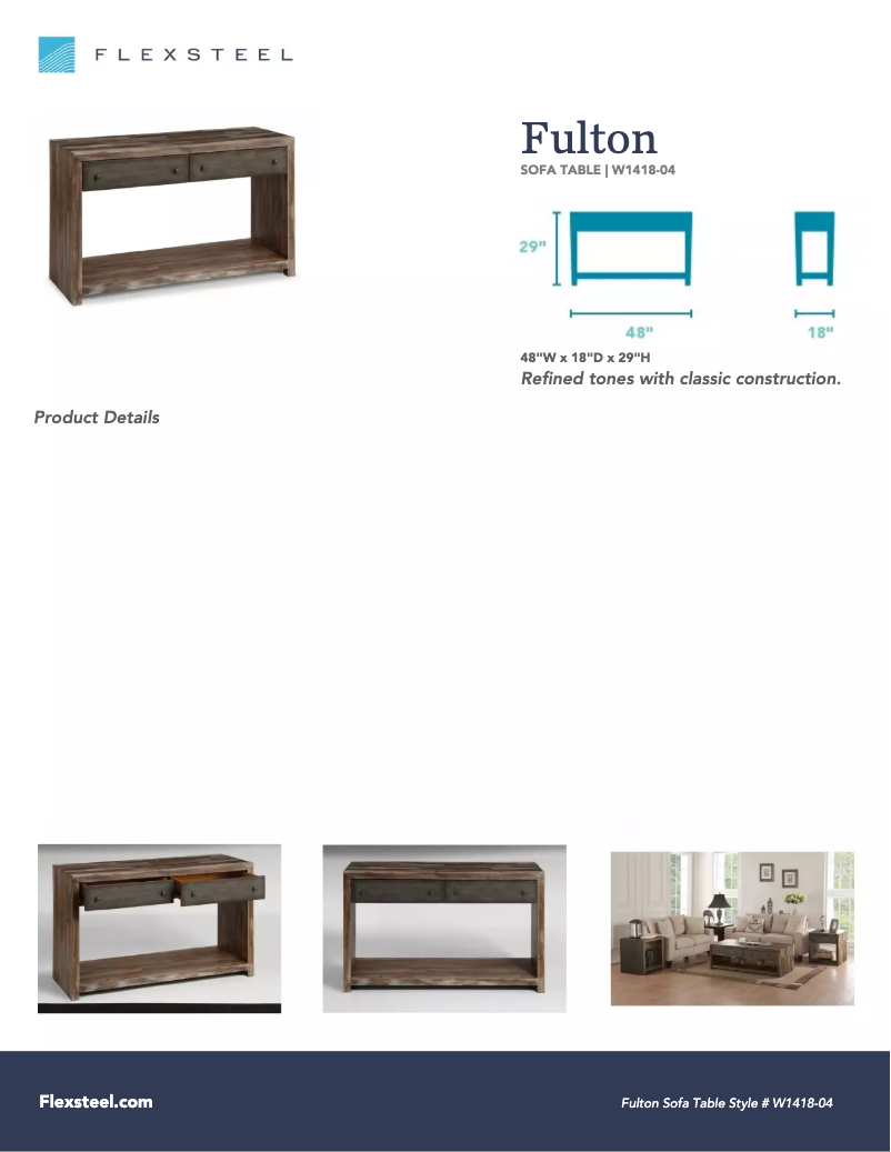 First page image of the manual for Fulton W1418-04