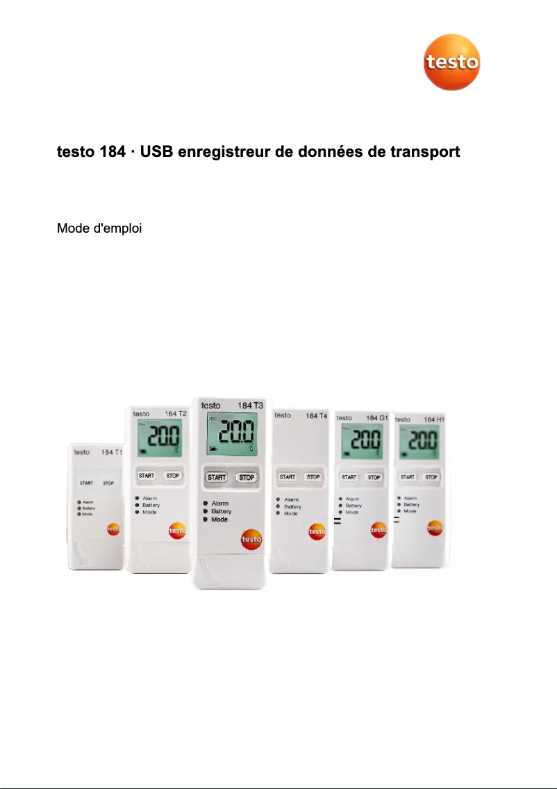 First page image of the manual for 184 H1