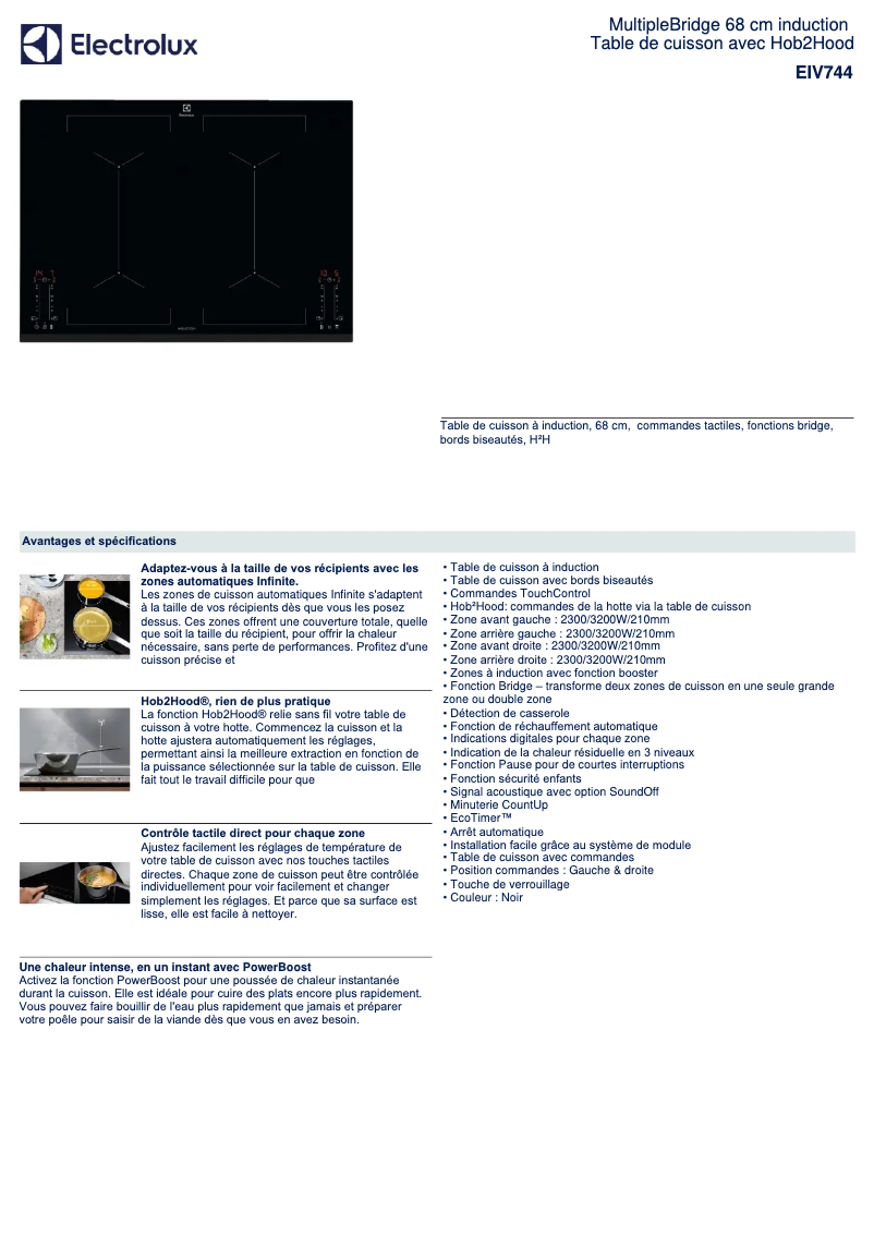 First page image of the manual for EIV744