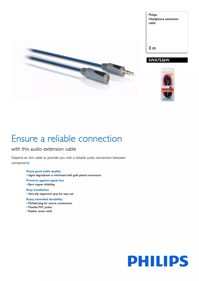 First page image of the manual for SWA7536W