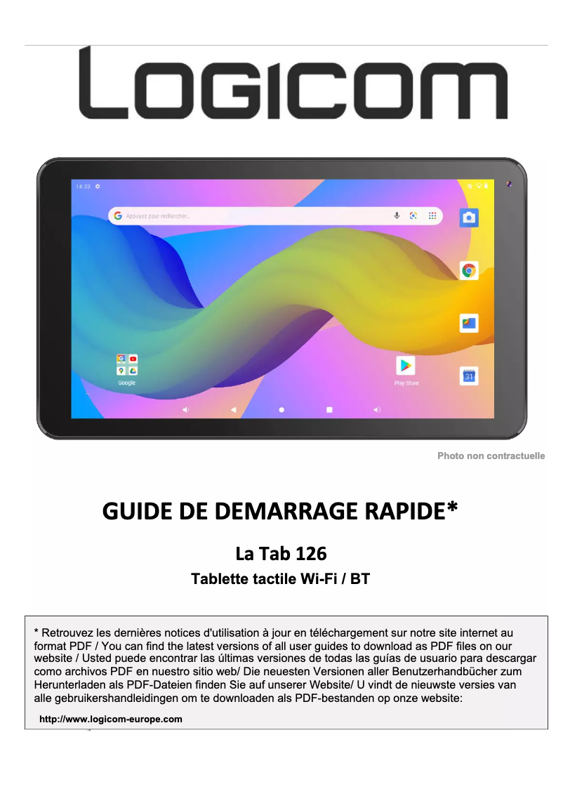 First page image of the manual for La Tab 126