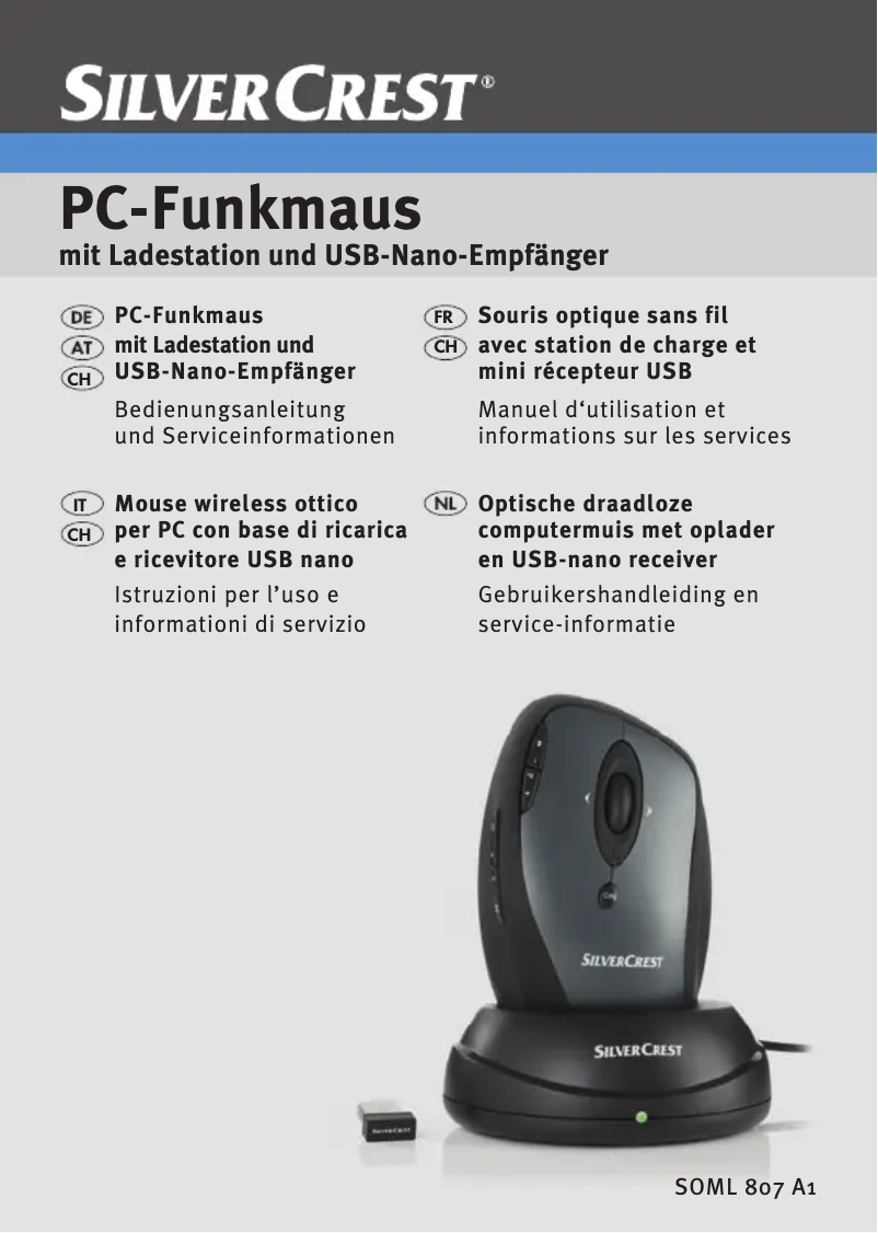First page image of the manual for SOML 807 A1