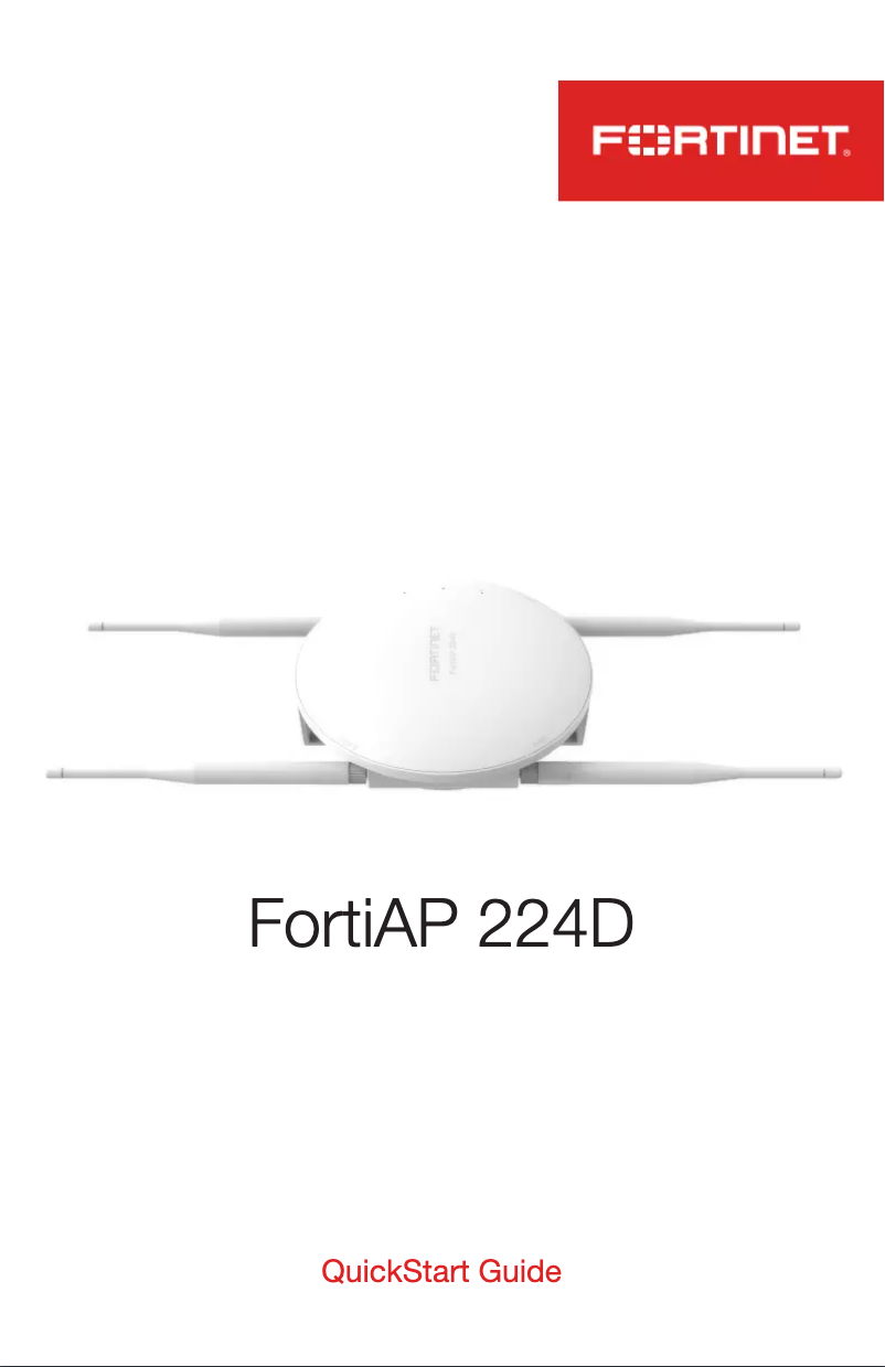 Page 1 of the manual User Manual Fortinet FortiAP 224D