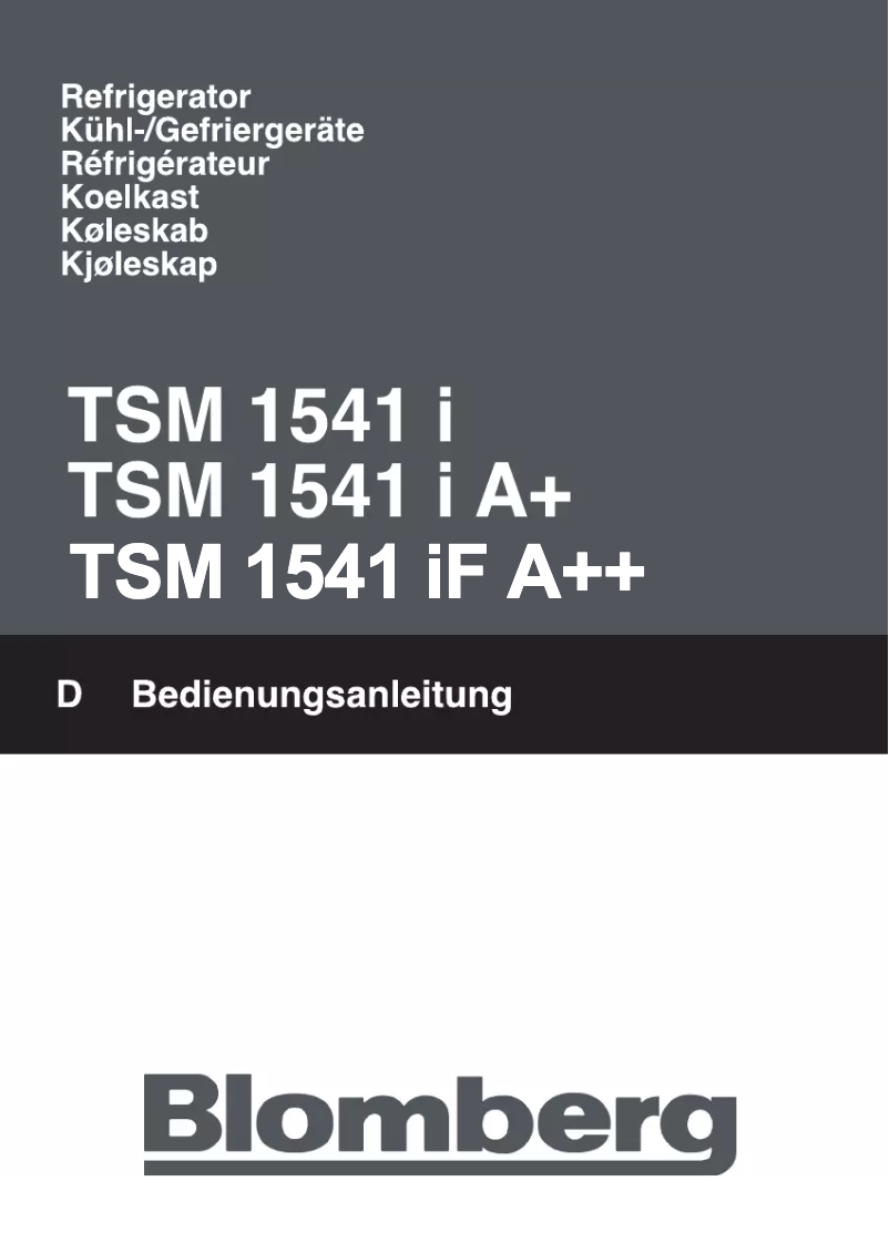 First page image of the manual for TSM-1541 I