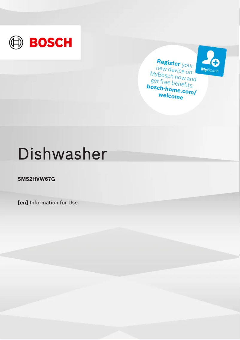 First page image of the manual for SMS2HVW67G