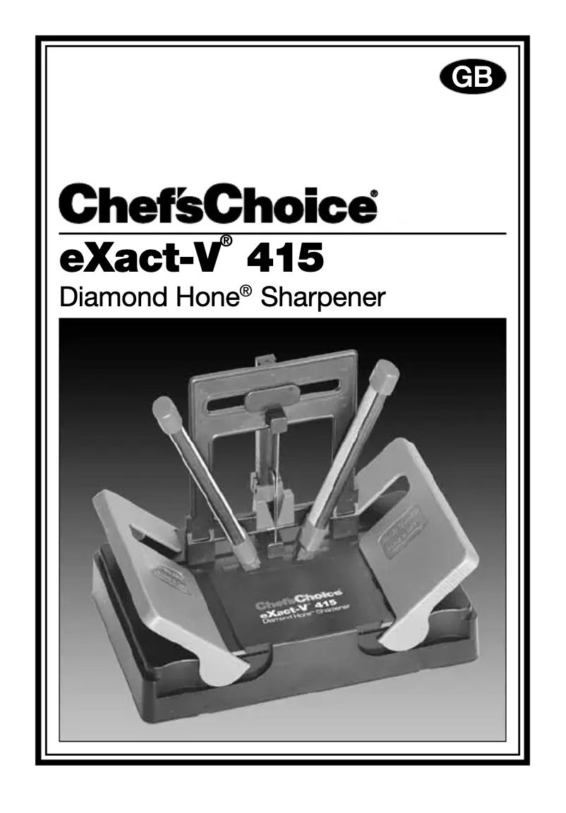 Page 1 of the manual User Manual Chef's Choice eXact-V 415