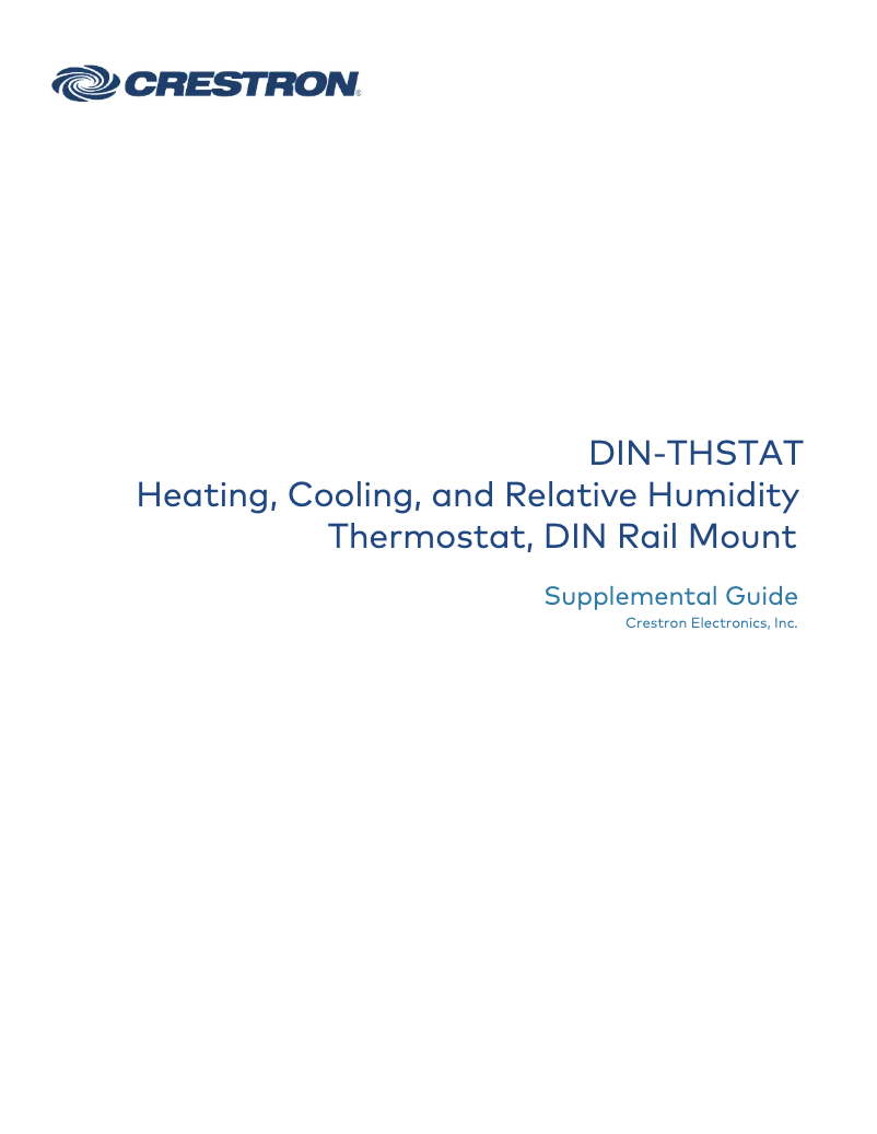 Image de la première page du manuel de l'appareil DIN-THSTAT