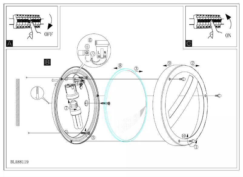 Page 1 of the manual User Manual Eglo Sevilla