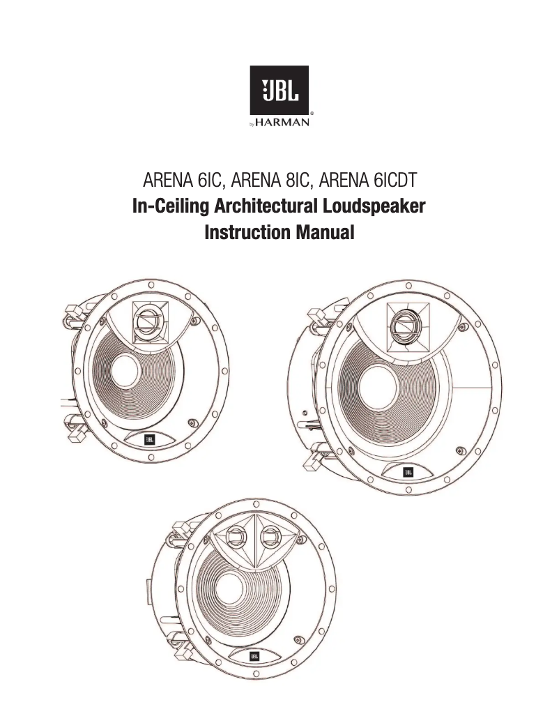 Page 1 of the manual User Manual JBL Arena 8IC