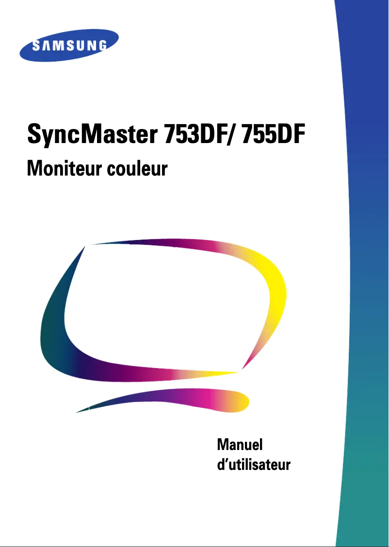 Page 1 of the manual User Manual Samsung SyncMaster 753DFX