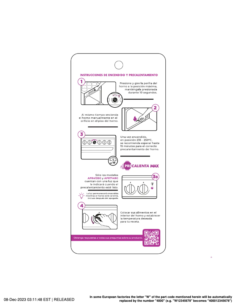 First page image of the manual for AFR4132G