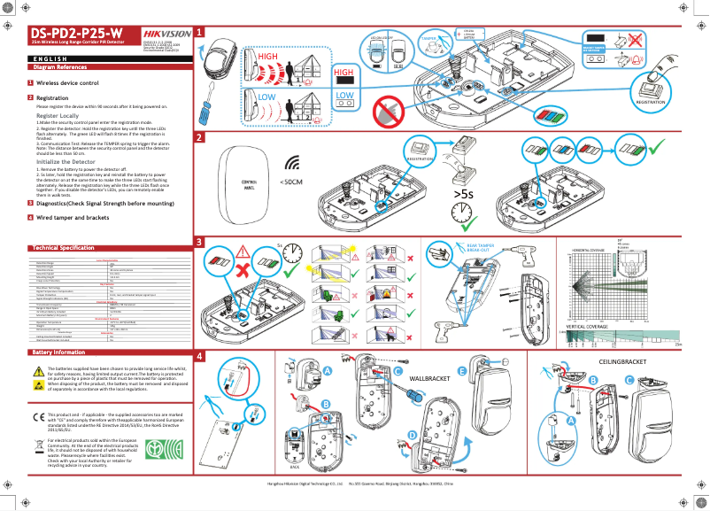 First page image of the manual for DS-PD2-P25-W