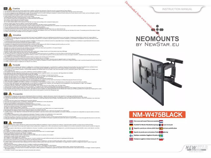 Page 1 of the manual User Manual Newstar NM-W475