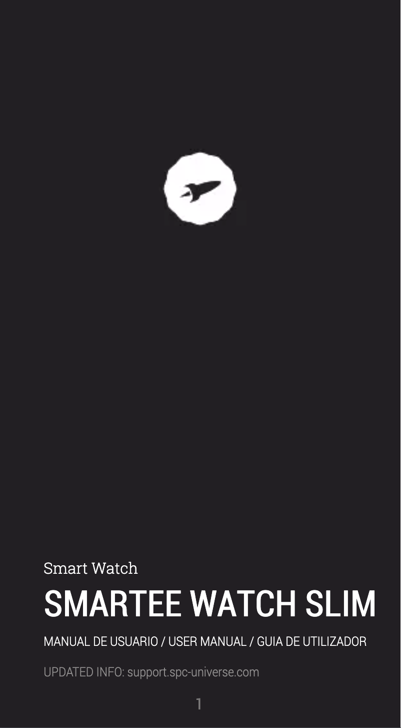 Page 1 of the manual User Manual SPC Smartee Watch Slim