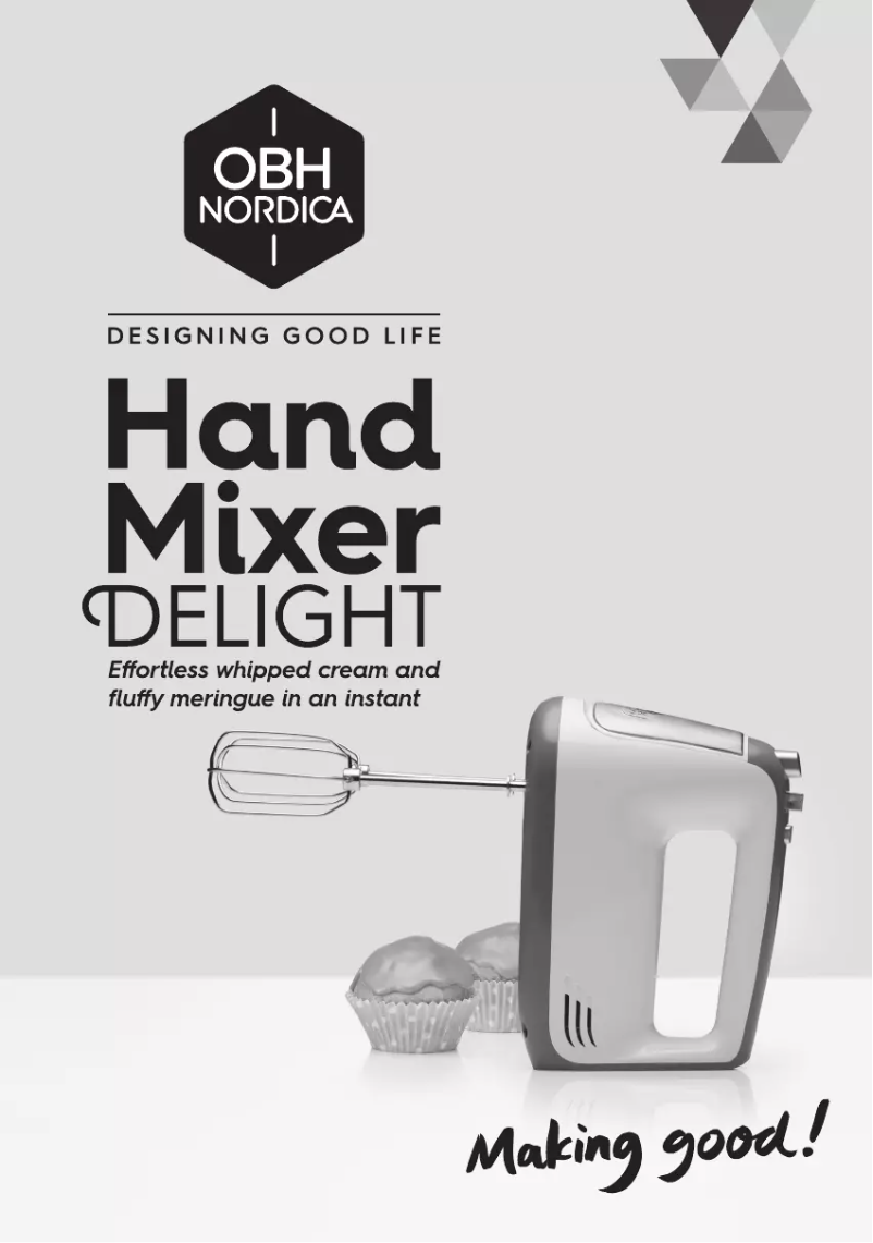 Page 1 of the manual User Manual OBH Nordica Delight 6790