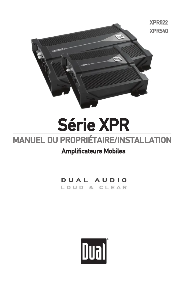 First page image of the manual for XPR540