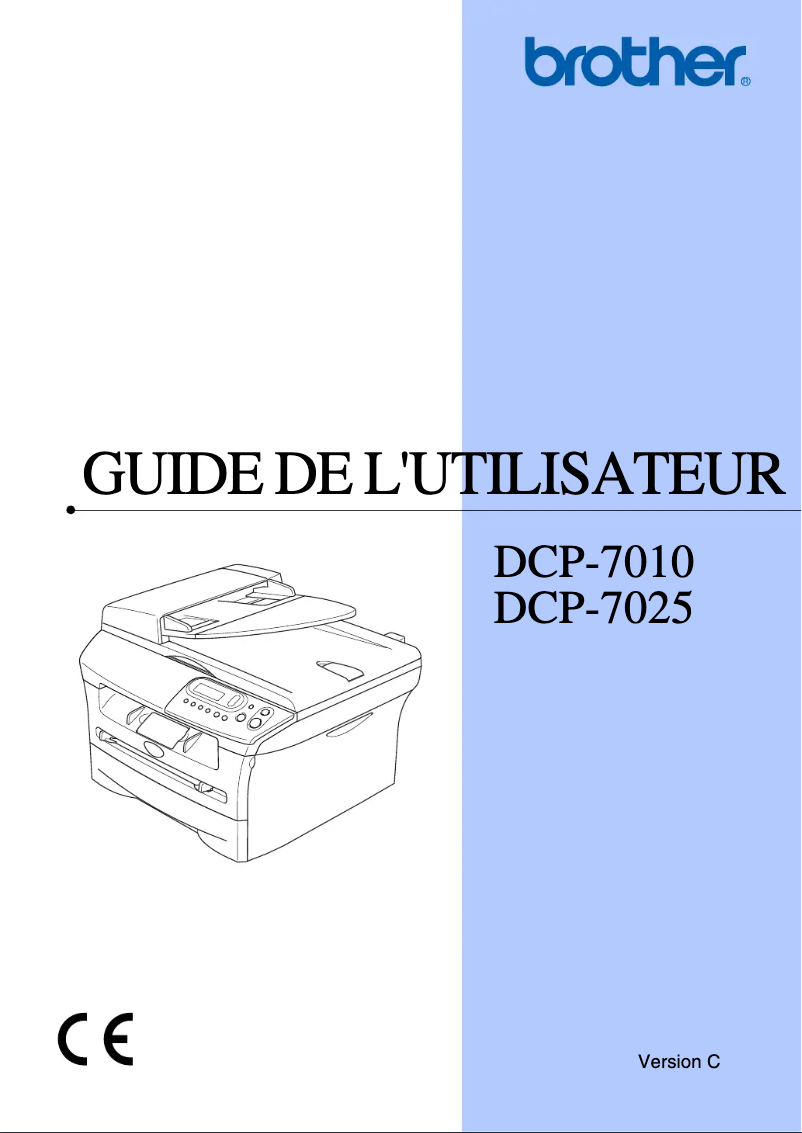 First page image of the manual for DCP-7025