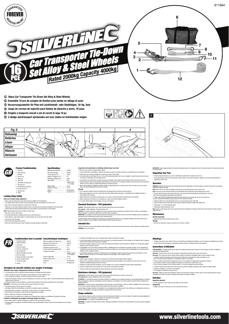 Page 1 of the manual User Manual Silverline 911664