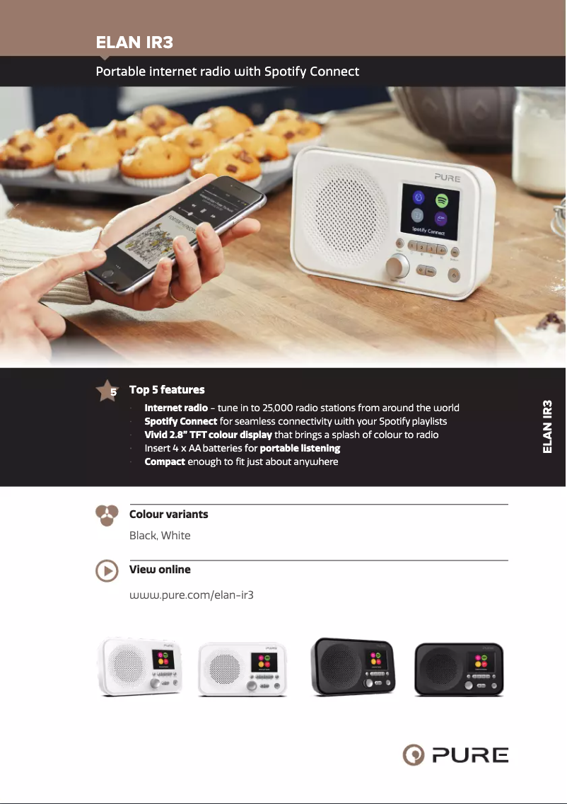 First page image of the manual for Elan IR3