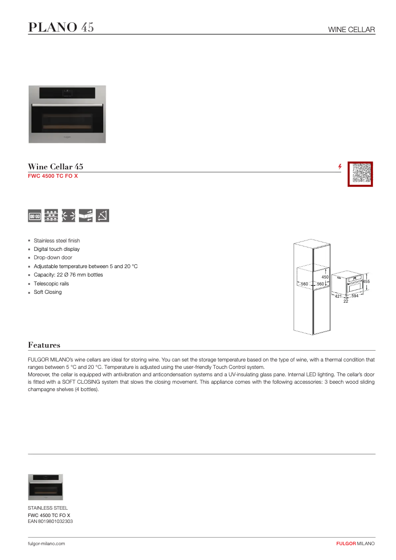First page image of the manual for FWC 4500 TC FO X