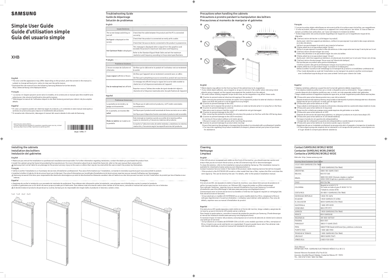 Page 1 of the manual User Manual Samsung XHB060