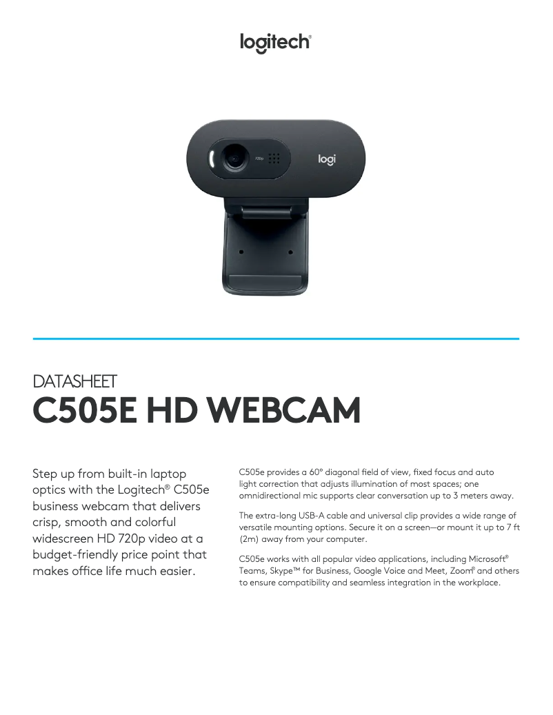 First page image of the manual for C505e