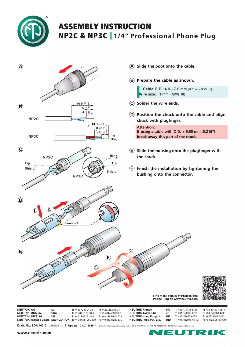 First page image of the manual for NTR-NP2C