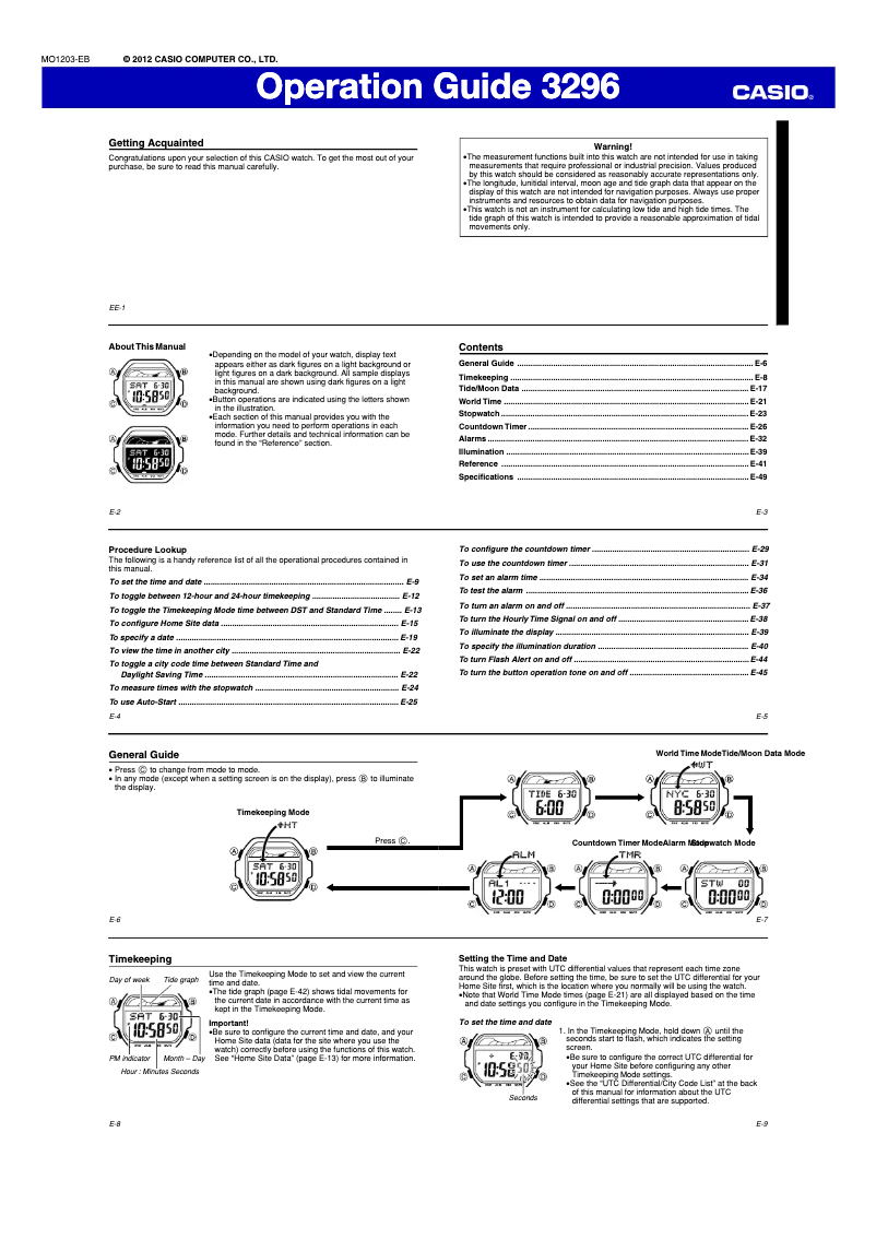 Page 1 of the manual User Manual Casio Baby-G BLX-570-1ER