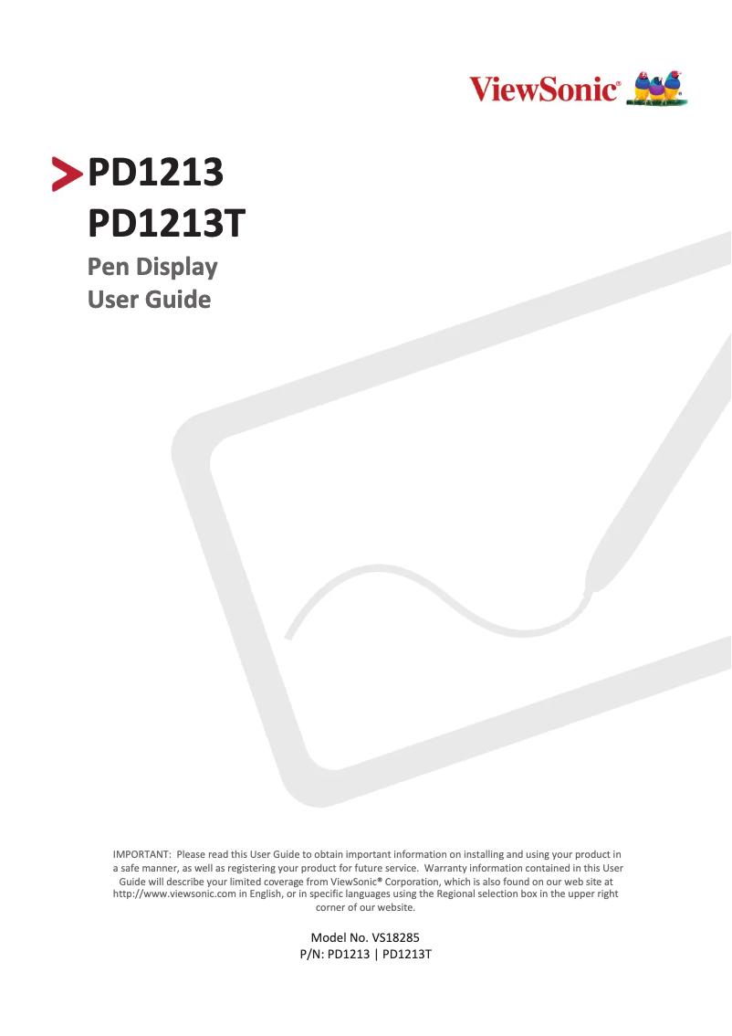 Image de la première page du manuel de l'appareil PD1213